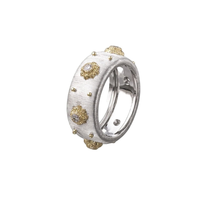 Buccellati Jewelry - Macri Eternelle 18K Yellow & White Gold Diamond Ring | Manfredi Jewels