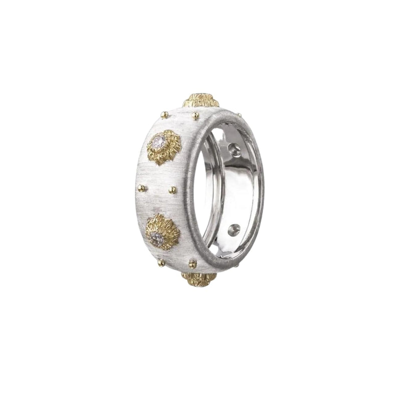 Buccellati Jewelry - Macri Eternelle 18K Yellow & White Gold Diamond Ring | Manfredi Jewels