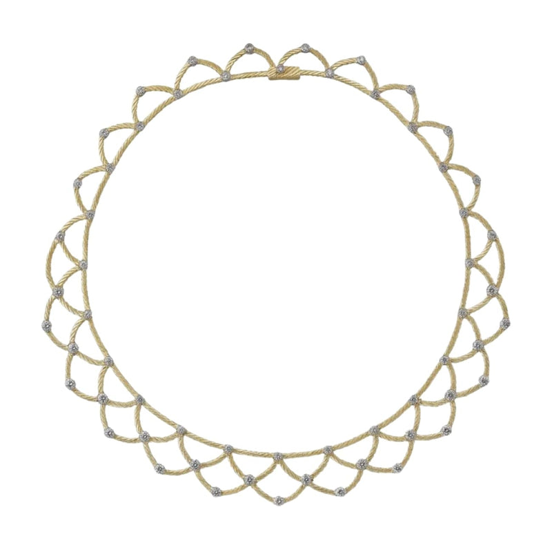 Buccellati Jewelry - Ondine 18K Yellow & White Gold Diamond Necklace | Manfredi Jewels