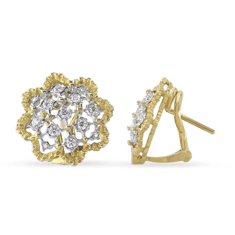 Buccellati Jewelry - Rombi 18K Yellow & White Gold Diamond Earrings | Manfredi Jewels
