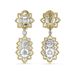 Buccellati Jewelry - Rombi 18K Yellow & White Gold Pendant Diamond Earrings | Manfredi Jewels