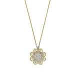 Buccellati Jewelry - Rombi 18K Yellow & White Gold Pendant Diamond Necklace | Manfredi Jewels