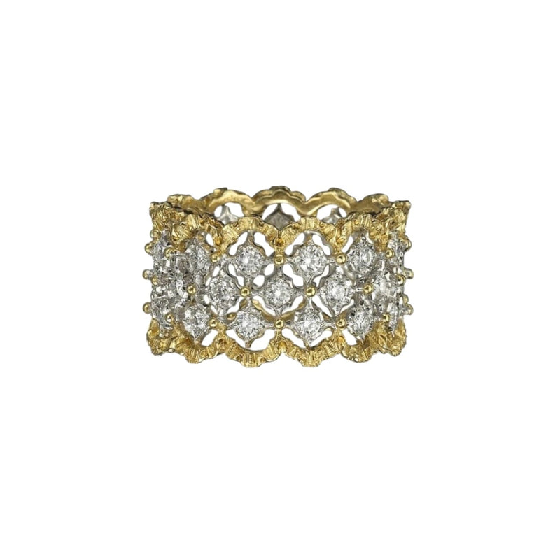 Buccellati Jewelry - Rombi Eternelle 18K Yellow & White Gold Diamond Ring | Manfredi Jewels