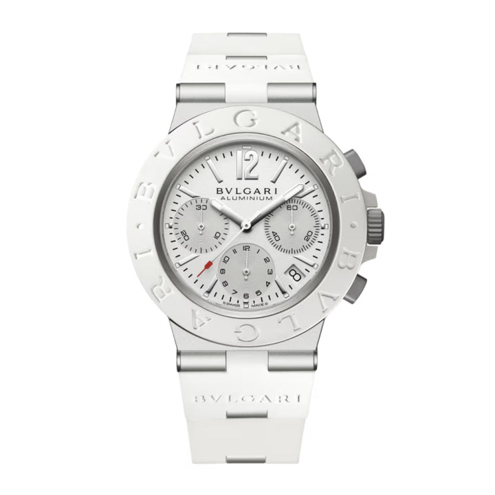 BVLGARI ダイヤモンド腕時計 ホワイトレザー BVLGARI ブルガリ オーバル 12Pダイヤ OV27G 腕時計 YG レザー