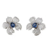 Carrera Y Jewelry - Orquídeas 18K White Gold Sapphire & Diamond Medium Earrings | Manfredi Jewels