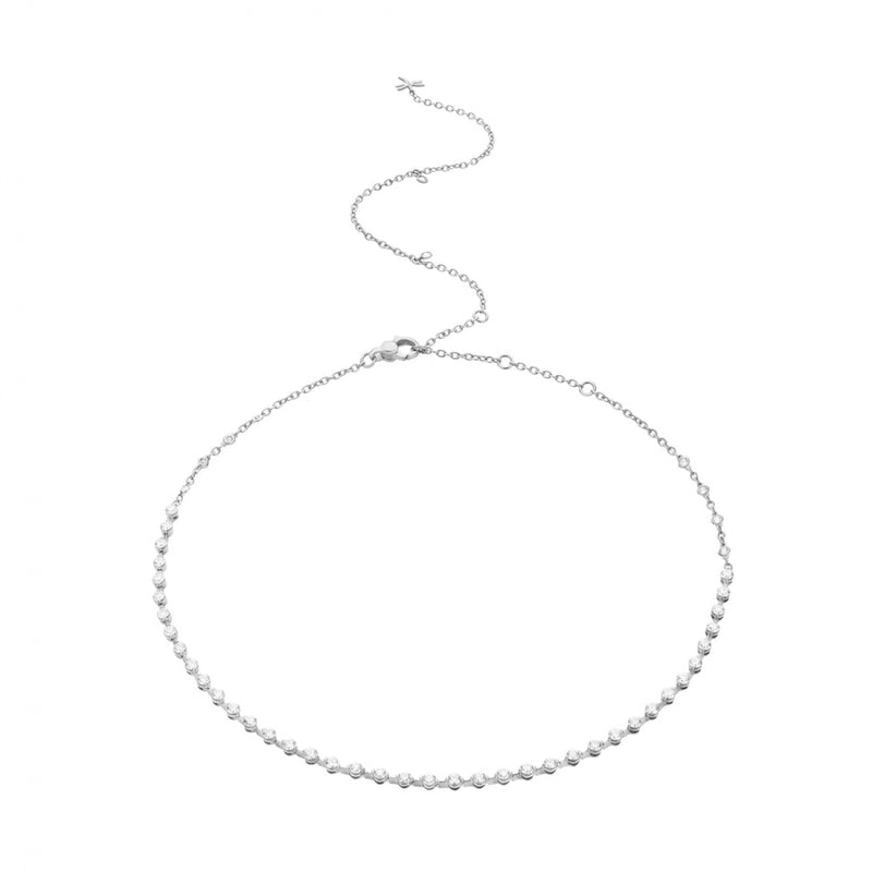 Casato Jewelry - Maureen 18K White Gold Extendable Sahara Choker Diamond Necklace | Manfredi Jewels