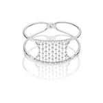 Casato Jewelry - Maureen 18K White Gold Petite Sahara Cascading Diamonds Bangle Bracelet | Manfredi Jewels
