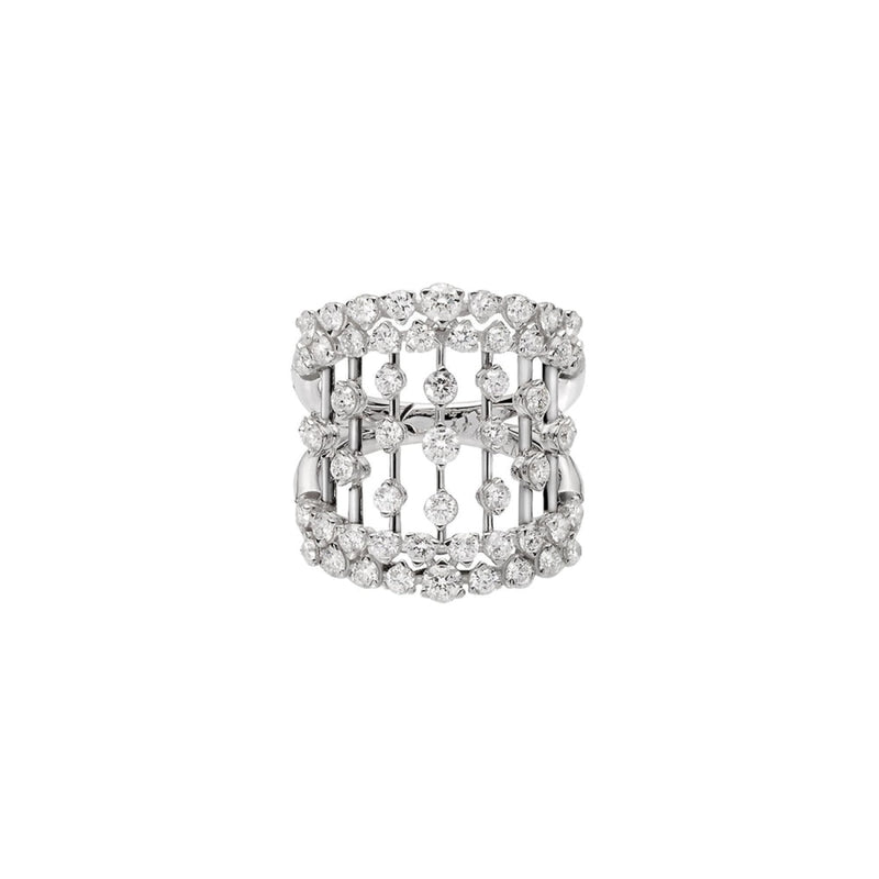 Casato Jewelry - Maureen 18K White Gold Sahara Cascading Diamond Ring | Manfredi Jewels