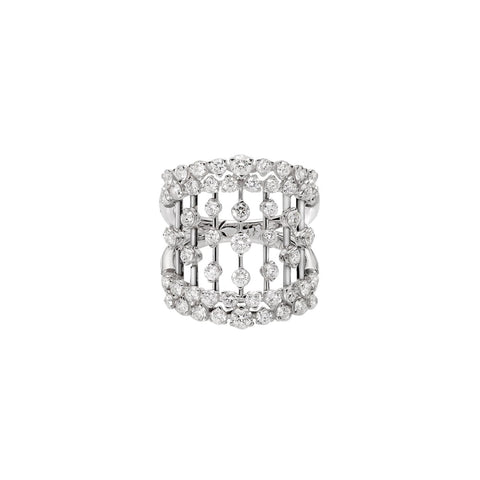 Maureen 18K White Gold Sahara Cascading Diamond Ring