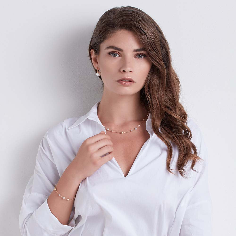 Marco Bicego Jewelry - Africa Pearl 18K Yellow Gold & Pearl Short Necklace | Manfredi Jewels