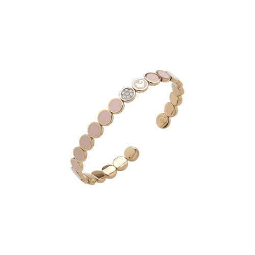 Chantecler Capri Jewelry - Paillettes 18K Rose Gold Pink Enamel Bracelet | Manfredi Jewels
