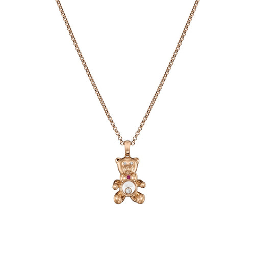 Chopard Jewelry - Happy Diamonds 18K Ethical Rose Gold Elephant Necklace | Manfredi Jewels