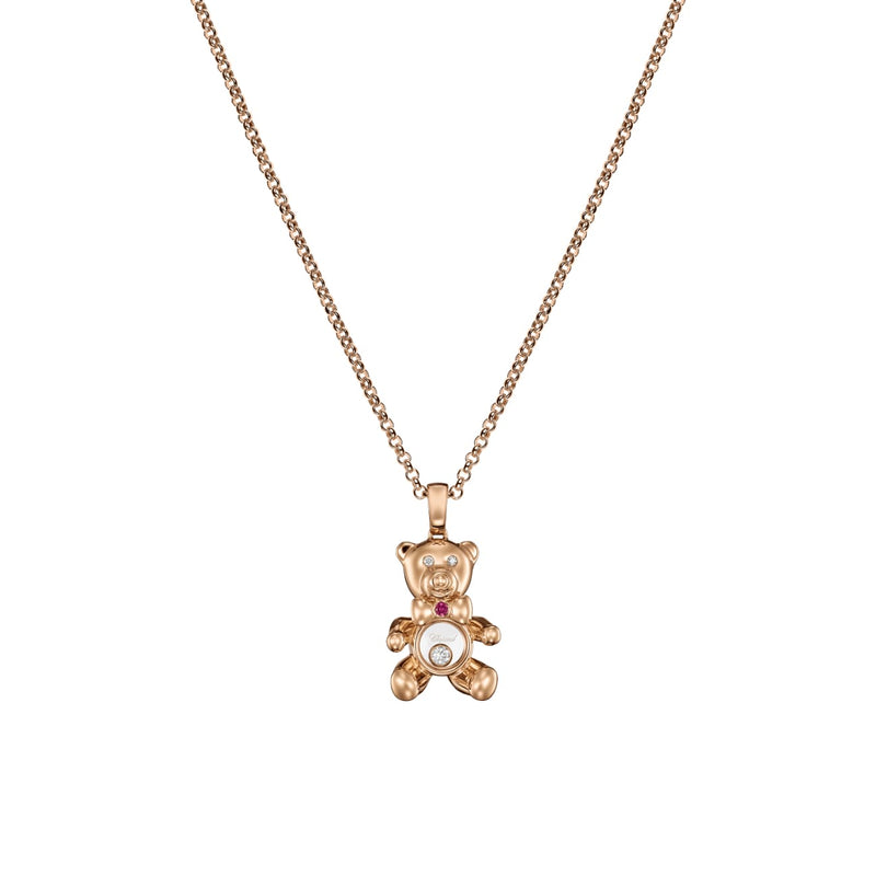 Chopard Jewelry - Happy Diamonds 18K Ethical Rose Gold Elephant Necklace | Manfredi Jewels