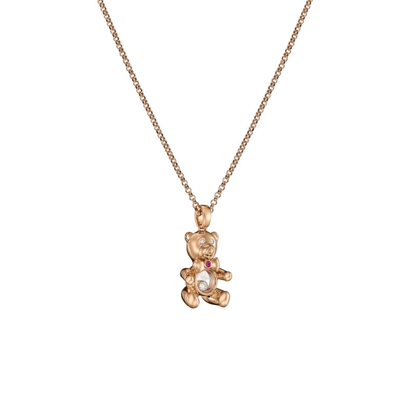 Chopard Jewelry - Happy Diamonds 18K Ethical Rose Gold Elephant Necklace | Manfredi Jewels