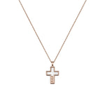 Chopard Jewelry - Happy Diamonds Ethical Rose Gold Cross Pendant Necklace | Manfredi Jewels