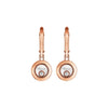 Chopard Jewelry - Happy Diamonds Ethical Rose Gold Diamonds Drop Earrings | Manfredi Jewels