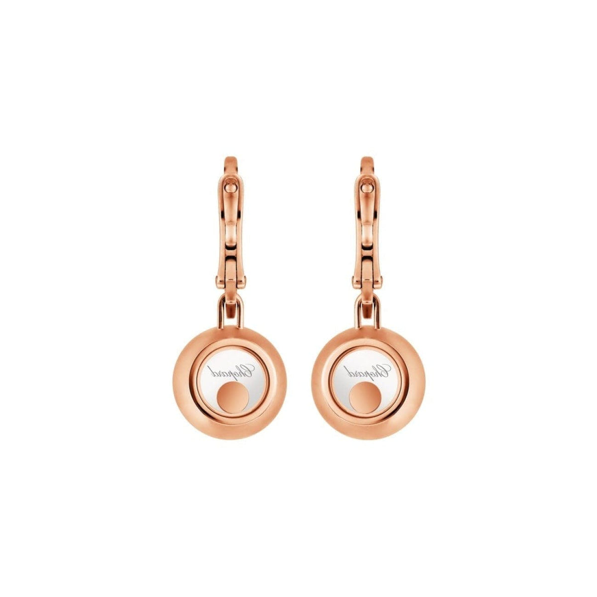 Chopard Jewelry - Happy Diamonds Ethical Rose Gold Diamonds Drop Earrings | Manfredi Jewels