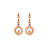 Chopard Jewelry - Happy Diamonds Ethical Rose Gold Diamonds Drop Earrings | Manfredi Jewels