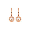 Chopard Jewelry - Happy Diamonds Ethical Rose Gold Drop Earrings | Manfredi Jewels