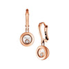 Chopard Jewelry - Happy Diamonds Ethical Rose Gold Diamonds Drop Earrings | Manfredi Jewels