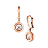 Chopard Jewelry - Happy Diamonds Ethical Rose Gold Diamonds Drop Earrings | Manfredi Jewels