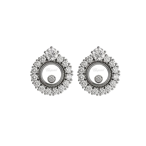 Chopard Jewelry - Happy Diamonds Ethical White Gold Diamond Earrings | Manfredi Jewels