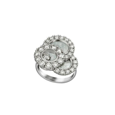 Happy Diamonds Ethical White Gold Mother of Pearl & Diamond Pavé Ring