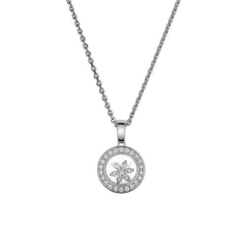Chopard Jewelry - Happy Diamonds Ethical White Gold Snowflake Diamond Pendant | Manfredi Jewels
