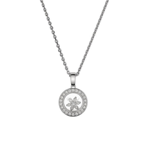 Happy Diamonds Ethical White Gold Snowflake Diamond Pavé Pendant