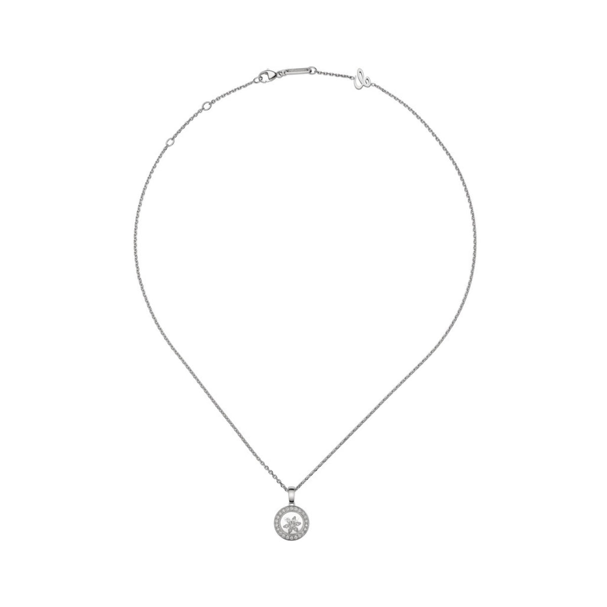 Chopard Jewelry - Happy Diamonds Ethical White Gold Snowflake Diamond Pavé Pendant | Manfredi Jewels