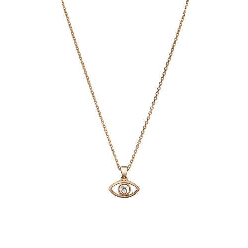 Chopard Jewelry - Happy Diamonds Good Luck Charms Ethical Rose Gold Diamond Pendant Necklace | Manfredi Jewels