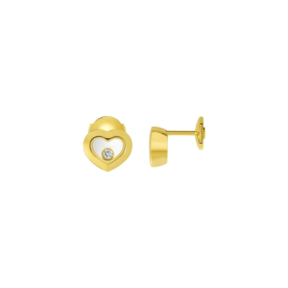 Chopard Jewelry - Happy Diamonds Icon Ethical Yellow Gold Diamonds Earrings | Manfredi Jewels