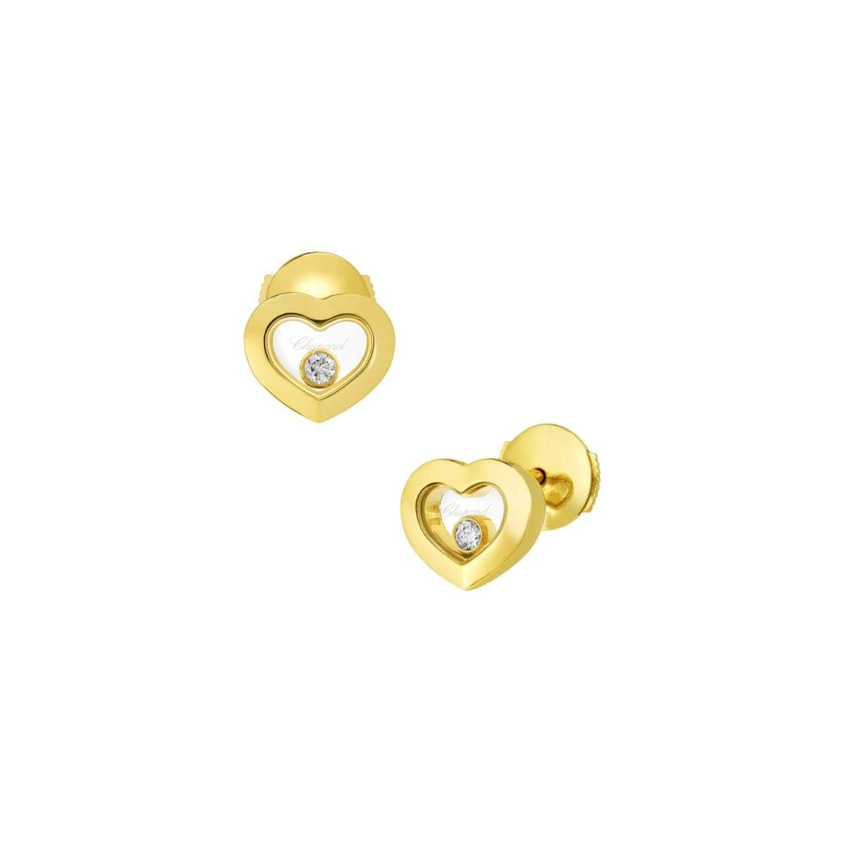Chopard Jewelry - Happy Diamonds Icon Ethical Yellow Gold Diamonds Earrings | Manfredi Jewels