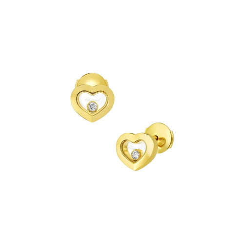 Chopard Jewelry - Happy Diamonds Icon Ethical Yellow Gold Earrings | Manfredi Jewels