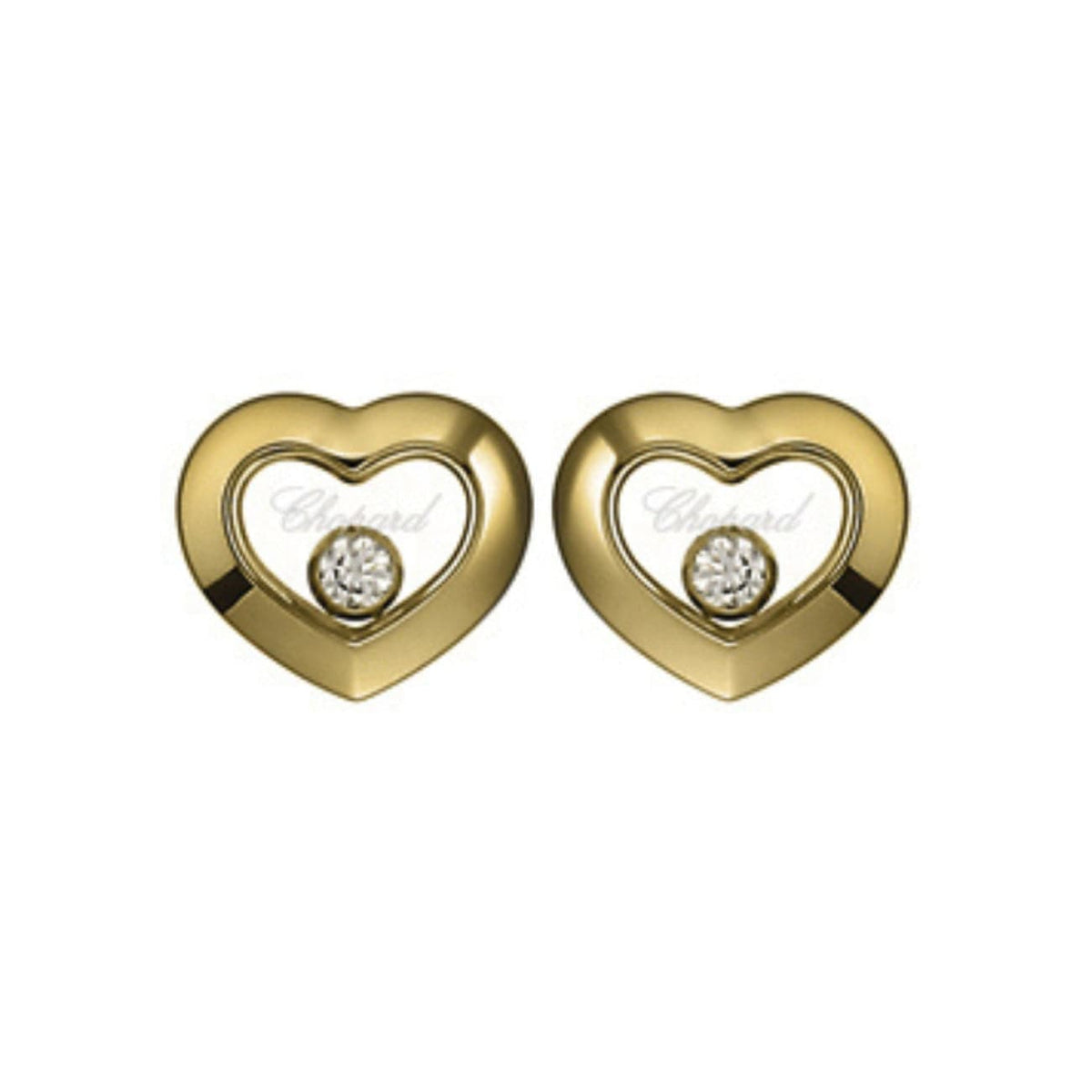 Chopard Jewelry - Happy Diamonds Icon Ethical Yellow Gold Diamonds Earrings | Manfredi Jewels