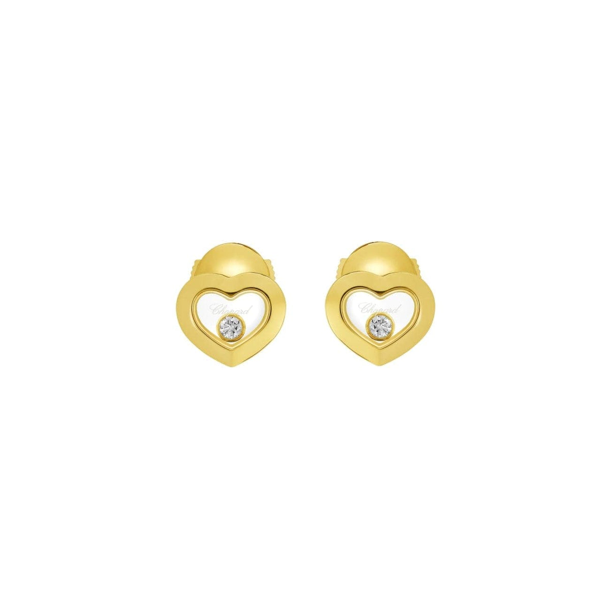 Chopard Jewelry - Happy Diamonds Icon Ethical Yellow Gold Diamonds Earrings | Manfredi Jewels