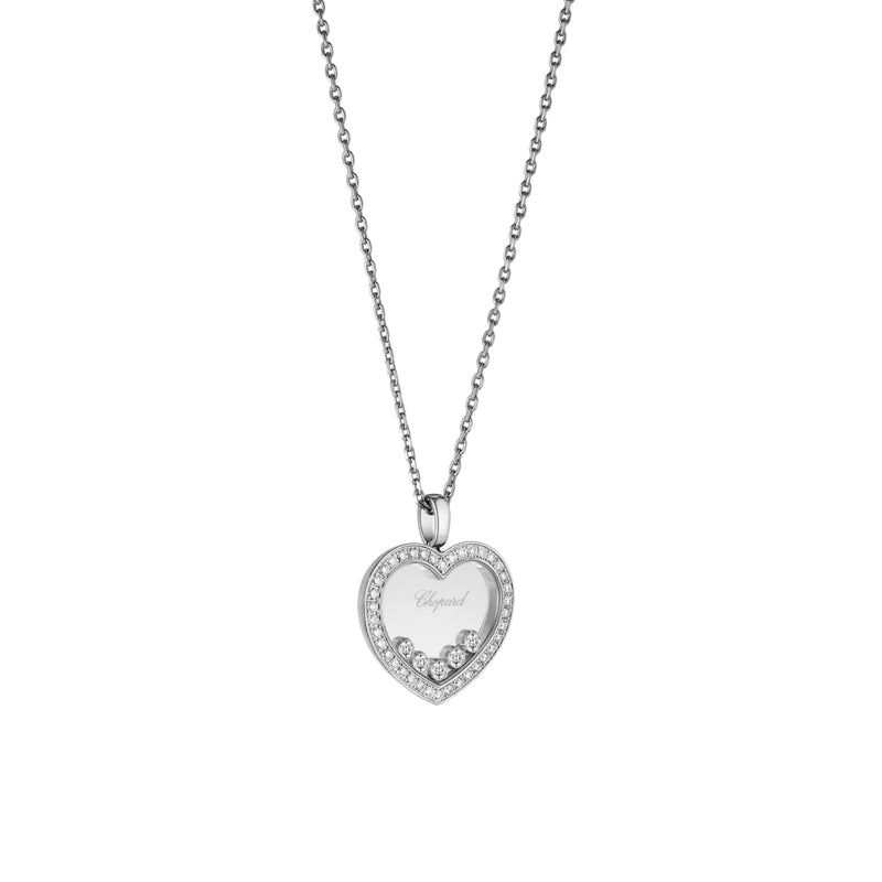 Chopard Jewelry - Happy Diamonds Icons Ethical 18K White Gold Diamond Necklace | Manfredi Jewels
