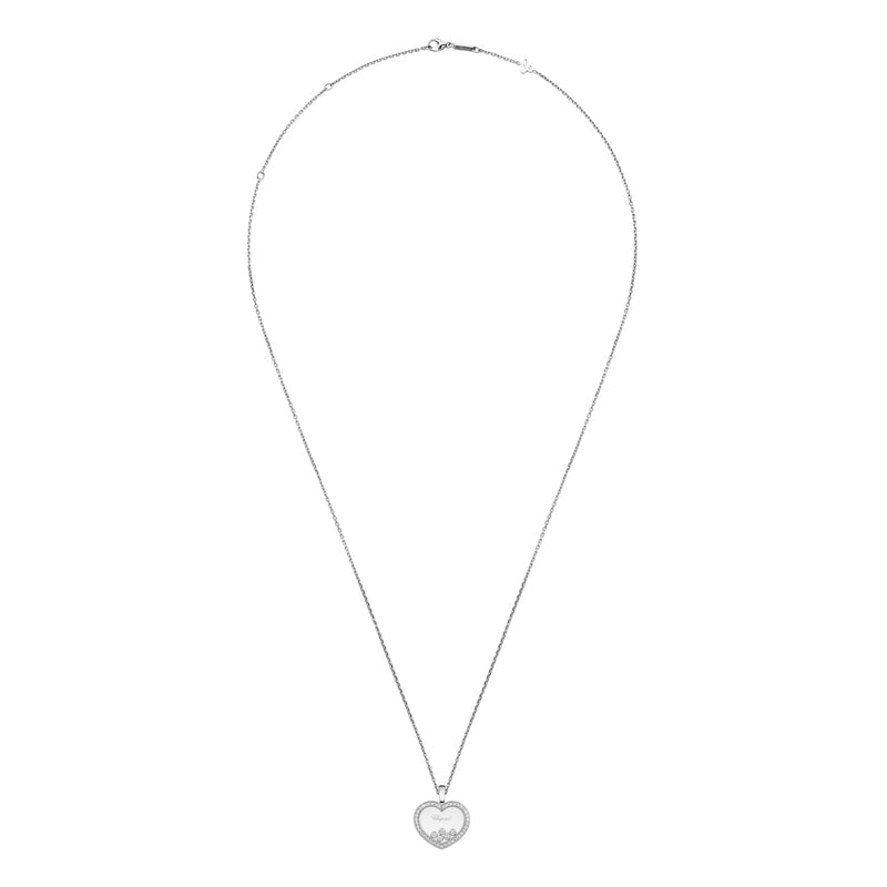 Chopard Jewelry - Happy Diamonds Icons Ethical 18K White Gold Diamond Necklace | Manfredi Jewels
