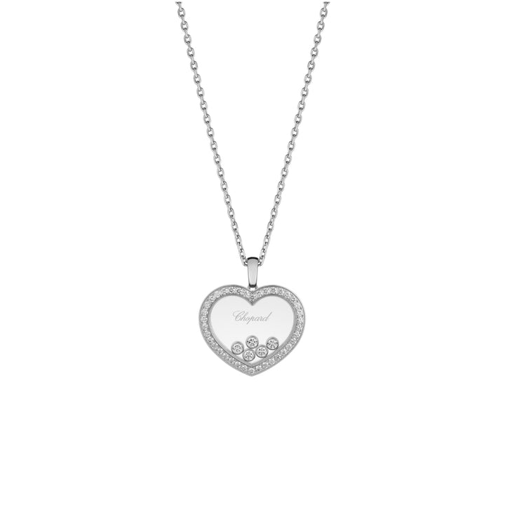 Chopard Jewelry - Happy Diamonds Icons Ethical 18K White Gold Diamond Necklace | Manfredi Jewels
