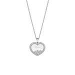 Chopard Jewelry - Happy Diamonds Icons Ethical 18K White Gold Diamond Necklace | Manfredi Jewels