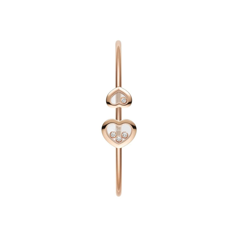 Chopard Jewelry - Happy Diamonds Icons Ethical Rose Gold Diamond Bangle Bracelet | Manfredi Jewels