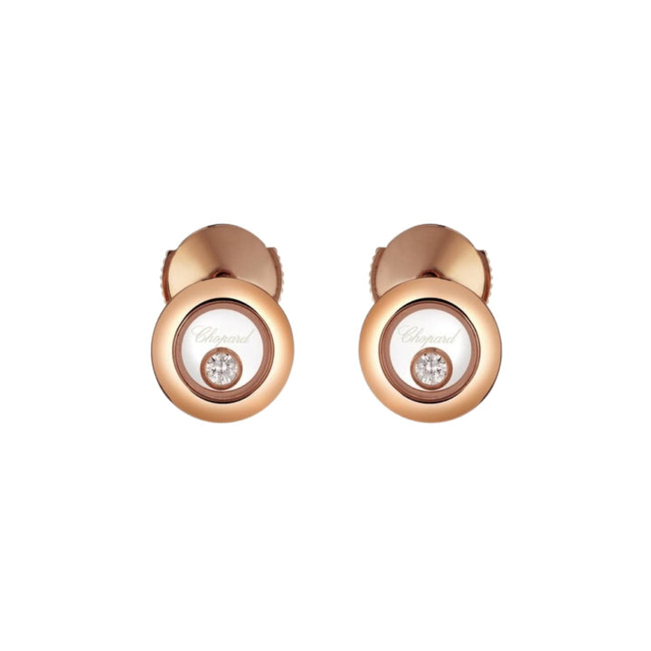 Chopard Jewelry - Happy Diamonds Icons Ethical Rose Gold Diamonds Earrings | Manfredi Jewels