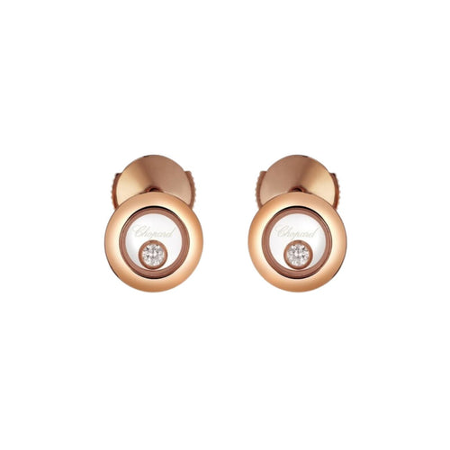 Chopard Jewelry - Happy Diamonds Icons Ethical Rose Gold Earrings | Manfredi Jewels