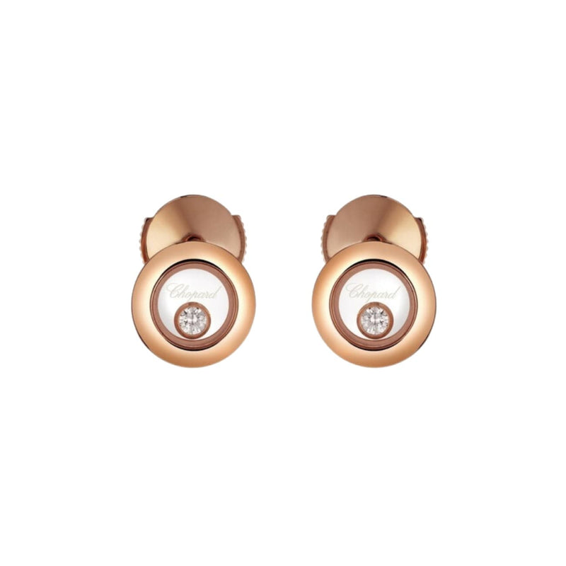 Chopard Jewelry - Happy Diamonds Icons Ethical Rose Gold Earrings | Manfredi Jewels