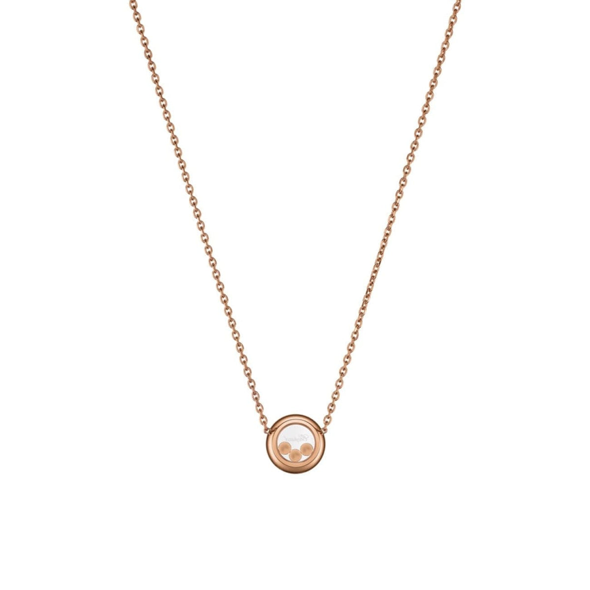 Chopard Jewelry - Happy Diamonds Icons Ethical Rose Gold Diamond Pavé Necklace | Manfredi Jewels