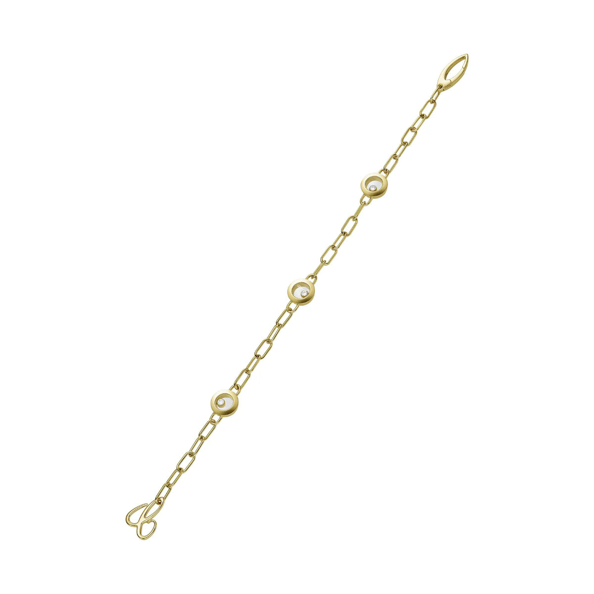 Chopard Jewelry - Happy Diamonds Icons Ethical Yellow Gold Diamond Bracelet | Manfredi Jewels