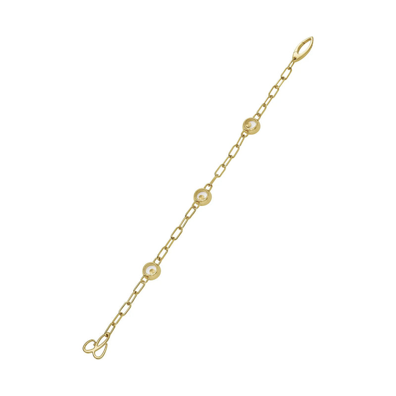 Chopard Jewelry - Happy Diamonds Icons Ethical Yellow Gold Diamond Bracelet | Manfredi Jewels