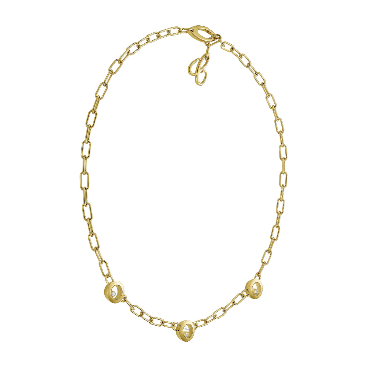 Chopard Jewelry - Happy Diamonds Icons Ethical Yellow Gold Diamond Necklace | Manfredi Jewels