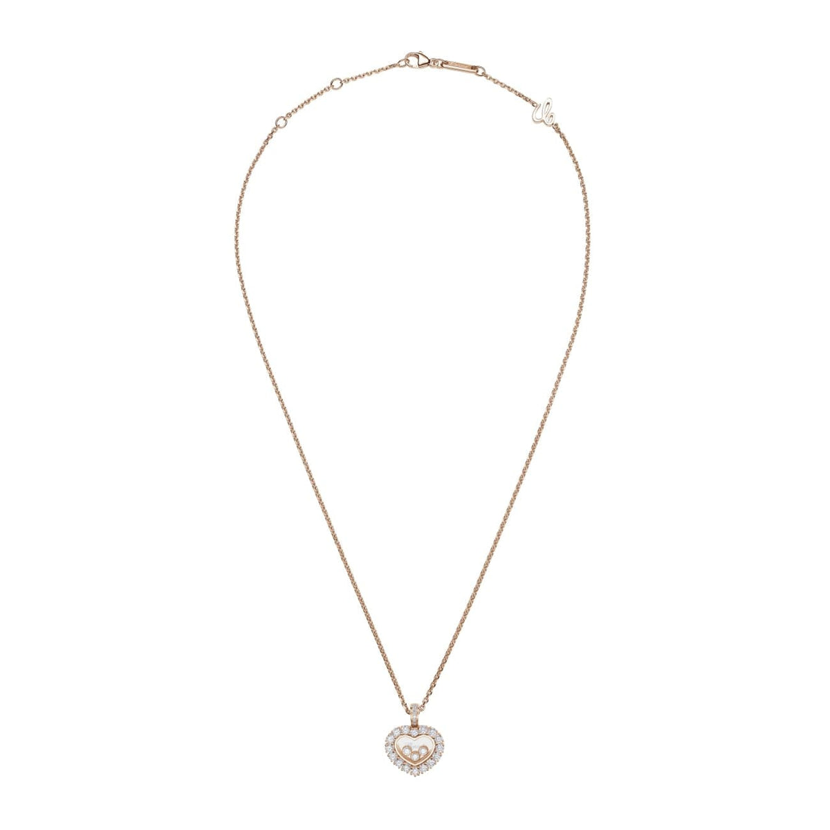 Chopard Jewelry - Happy Diamonds Icons Joaillerie Ethical Rose Gold Diamonds Pendant | Manfredi Jewels