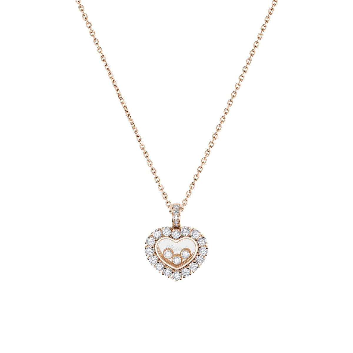 Chopard Jewelry - Happy Diamonds Icons Joaillerie Ethical Rose Gold Diamonds Pendant | Manfredi Jewels